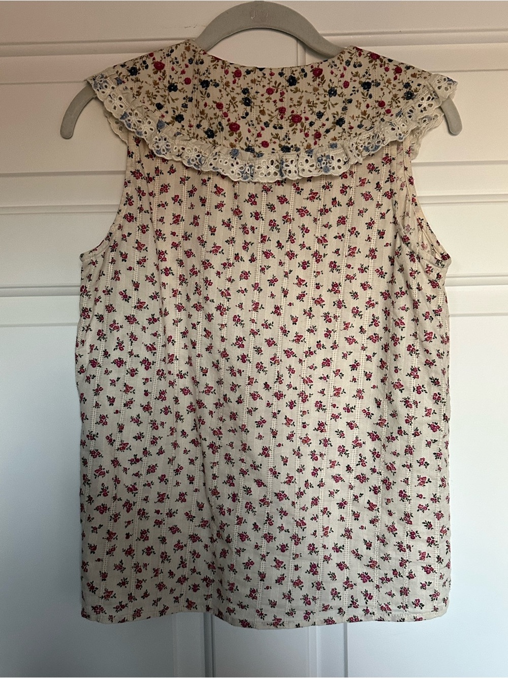 Sezane Susan blouse - Floral, sleeveless, collared top in size 36 - Picture 5 of 5
